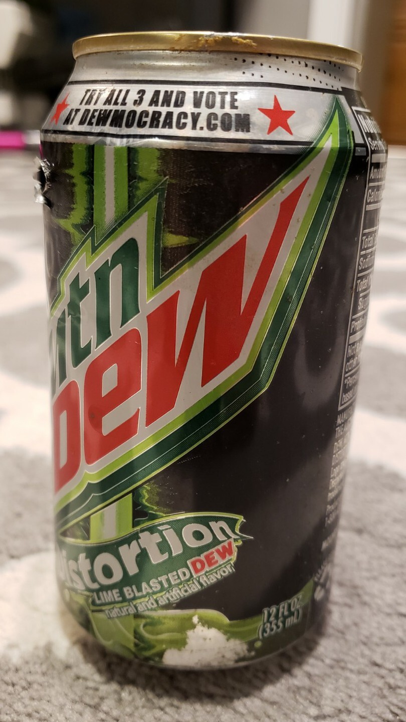 Mountain Dew 2010 Distortion Soda Dewmocracy Empty READ