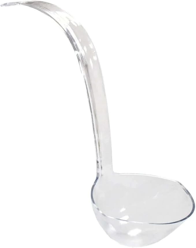 Party Essentials Hard Plastic 5-Ounce Punch Bowl/Serving Ladle,  Clear