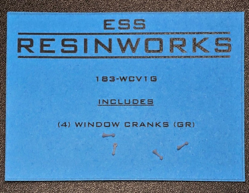 1/24 1:25 SCALE WINDOW CRANKS ESS RESINWORKS 183-WCV1G