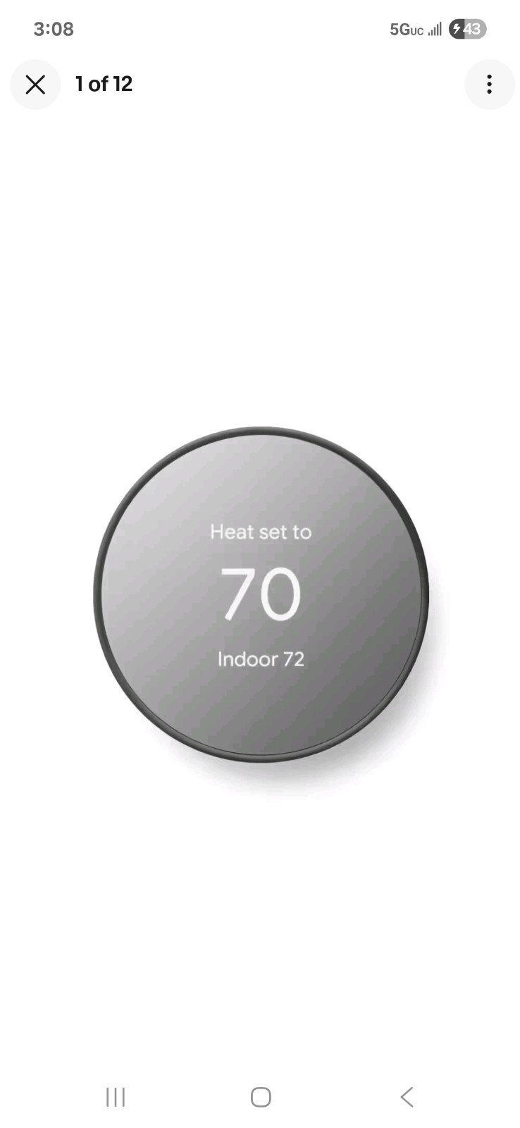 Google Nest Thermostat - Smart Programmable Wi-Fi Thermostat - Charcoal