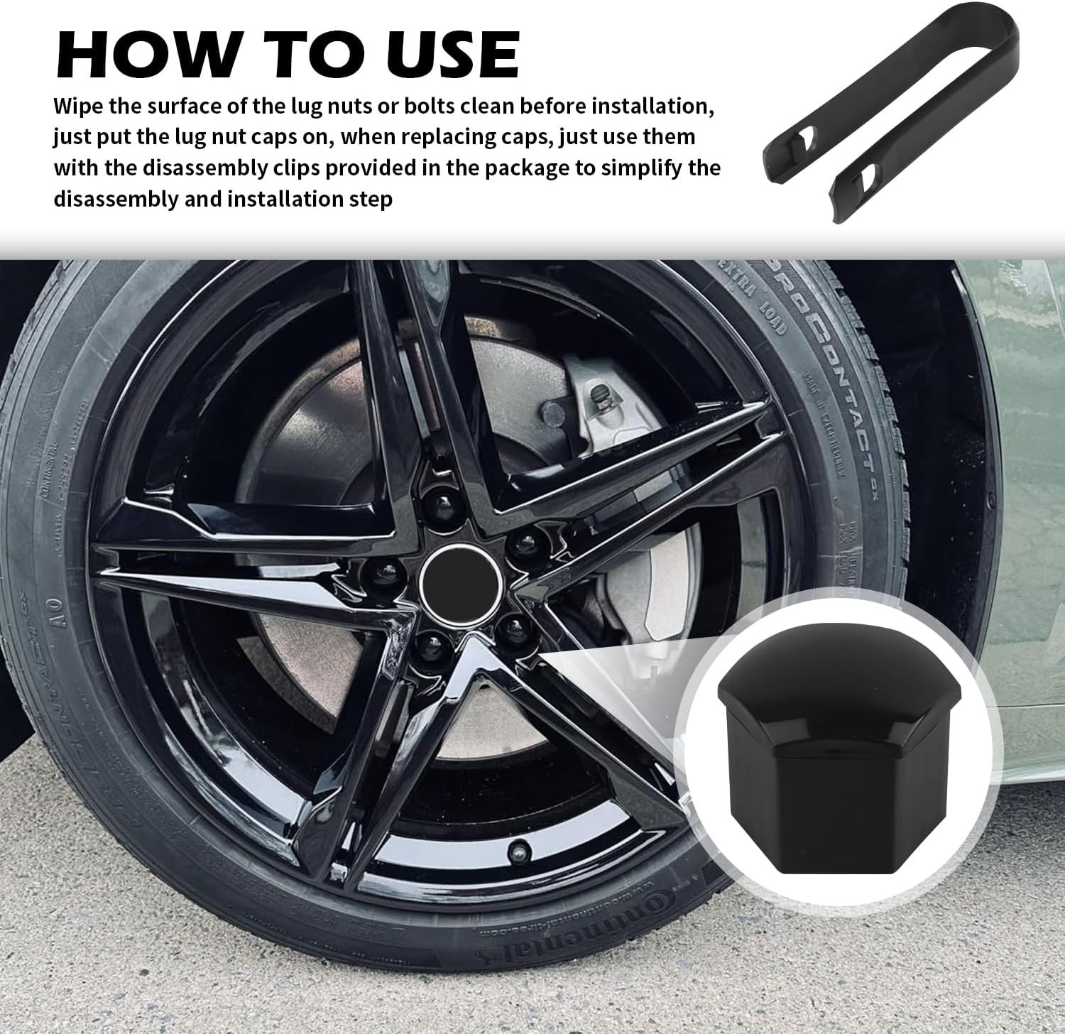 20PCS 21mm Lug Nut Covers – Rust-Resistant w/ Removal Tool
