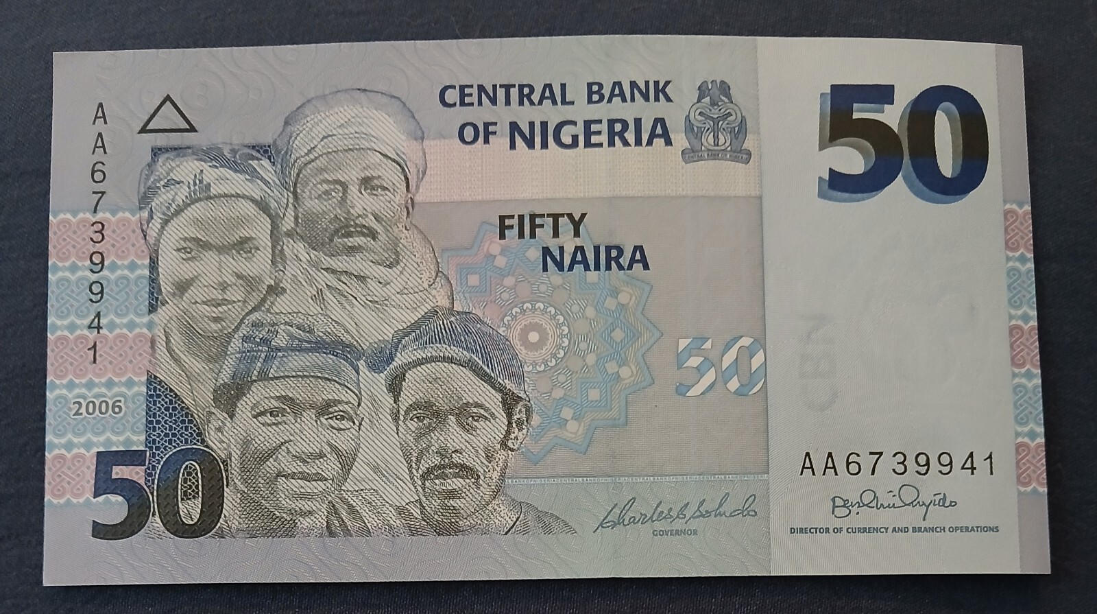 NIGERIA - 2006 - 50 NAIRA - BANKNOTE - AA6739941 - CIRCULATED