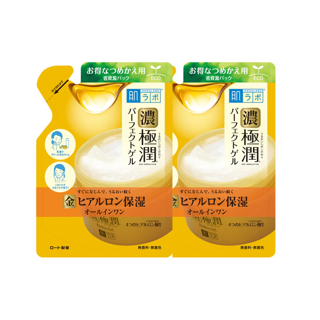 Rohto Hada Labo Hyaluronic Perfect Gel Refill Pack 80g (Pack of 2)