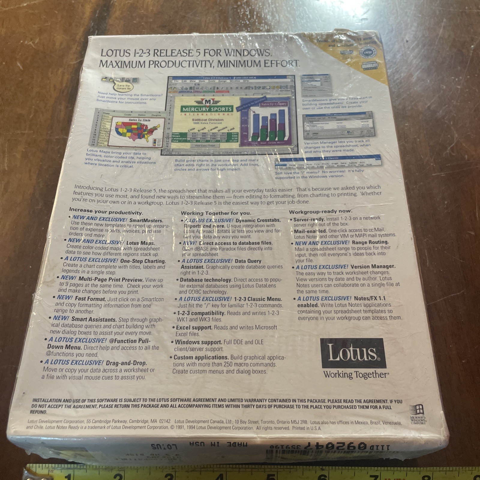 Sealed Lotus 1-2-3 Release Four Software Spreadsheet Upgrade Windows Damaged Box
