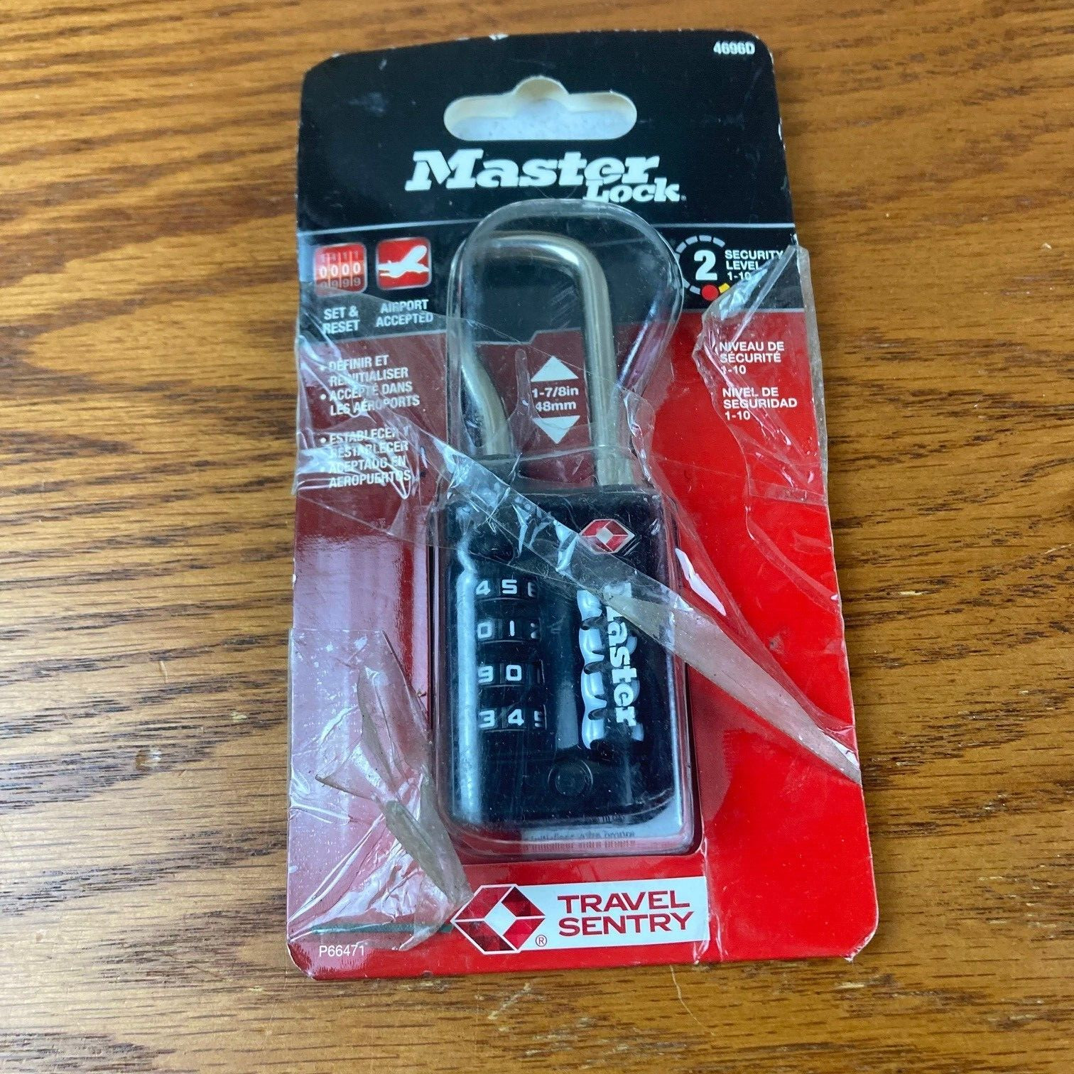 Master Lock 1.31 in. 4-Dial Combination Steel Luggage Lock TSA Accepted