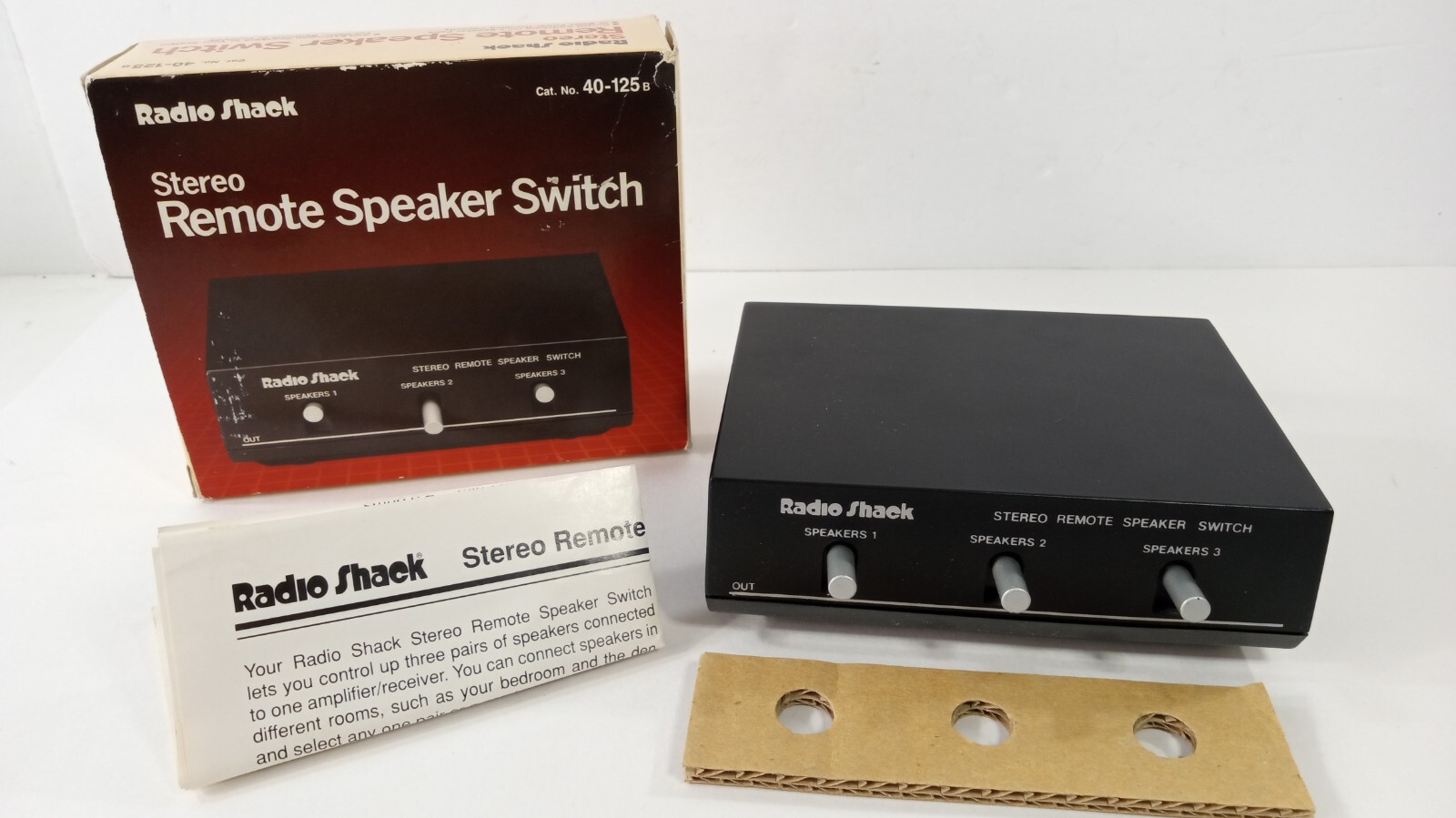 Vintage Radio Shack Stereo Remote Speaker Switch Cat No 40-125B New Old Stock