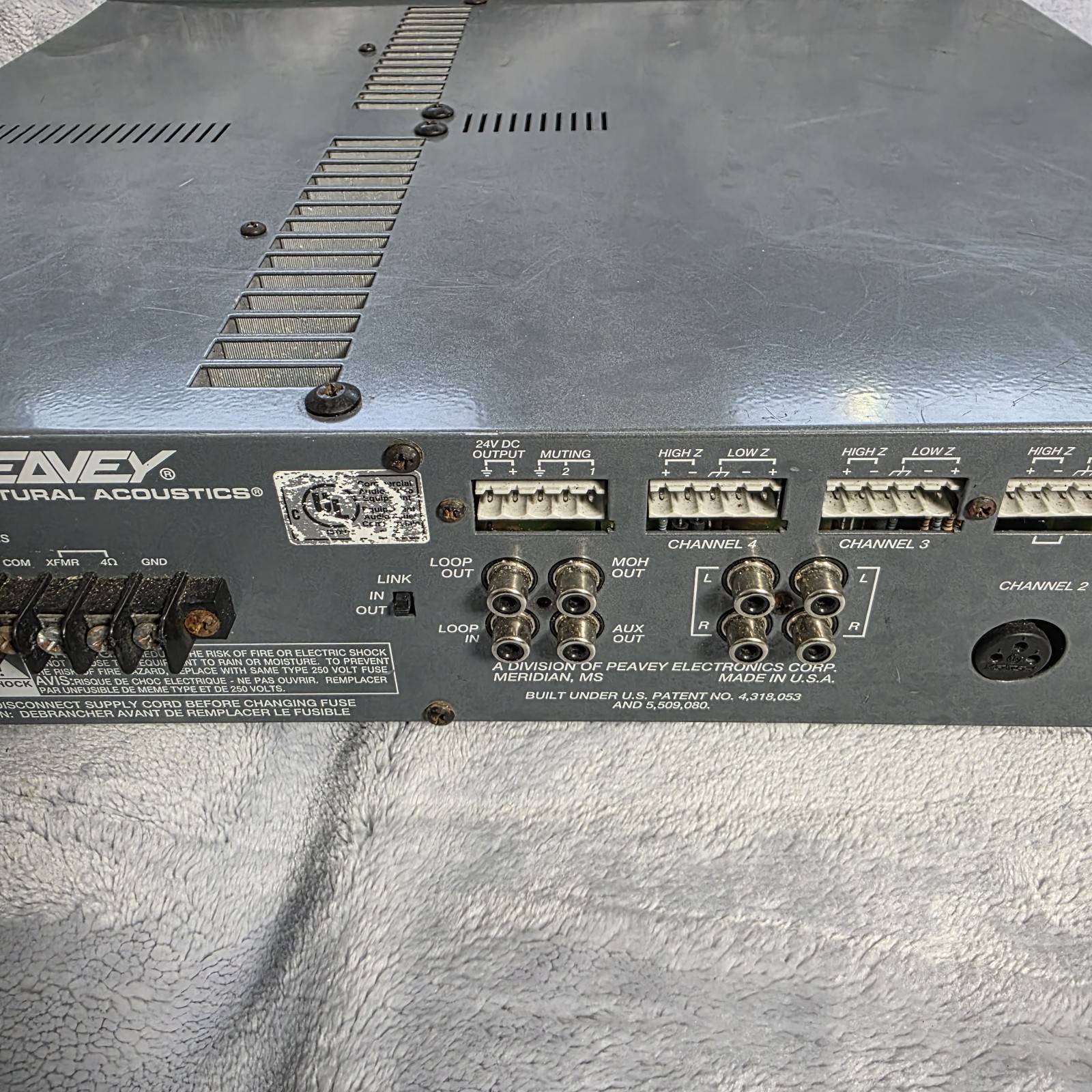Peavey Architectural Acoustics UMA 75T II PA Mixer Amplifier Untested