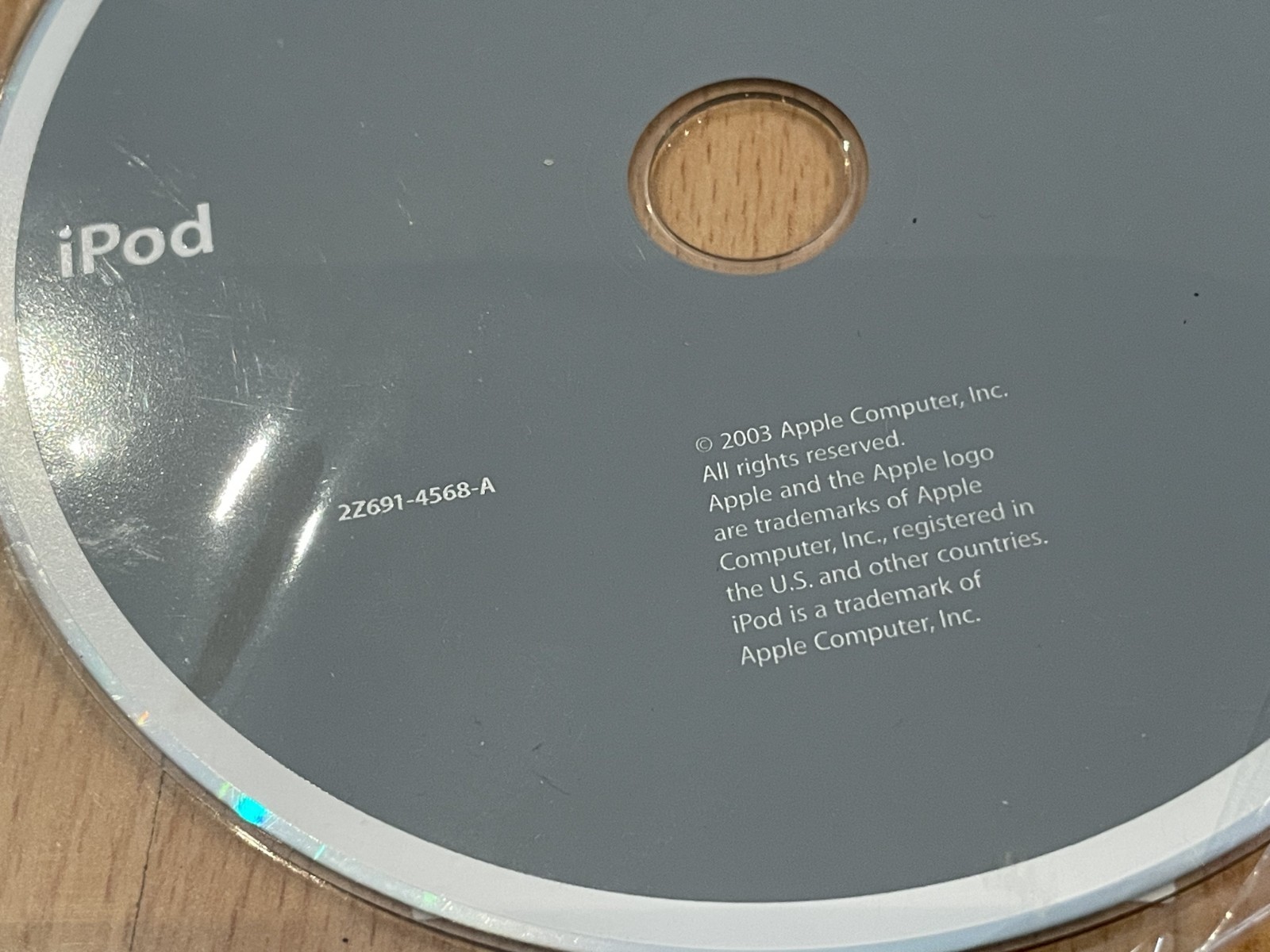 BRAND NEW Vintage Apple iPod 2003 installation software CD 2Z691-4568-A
