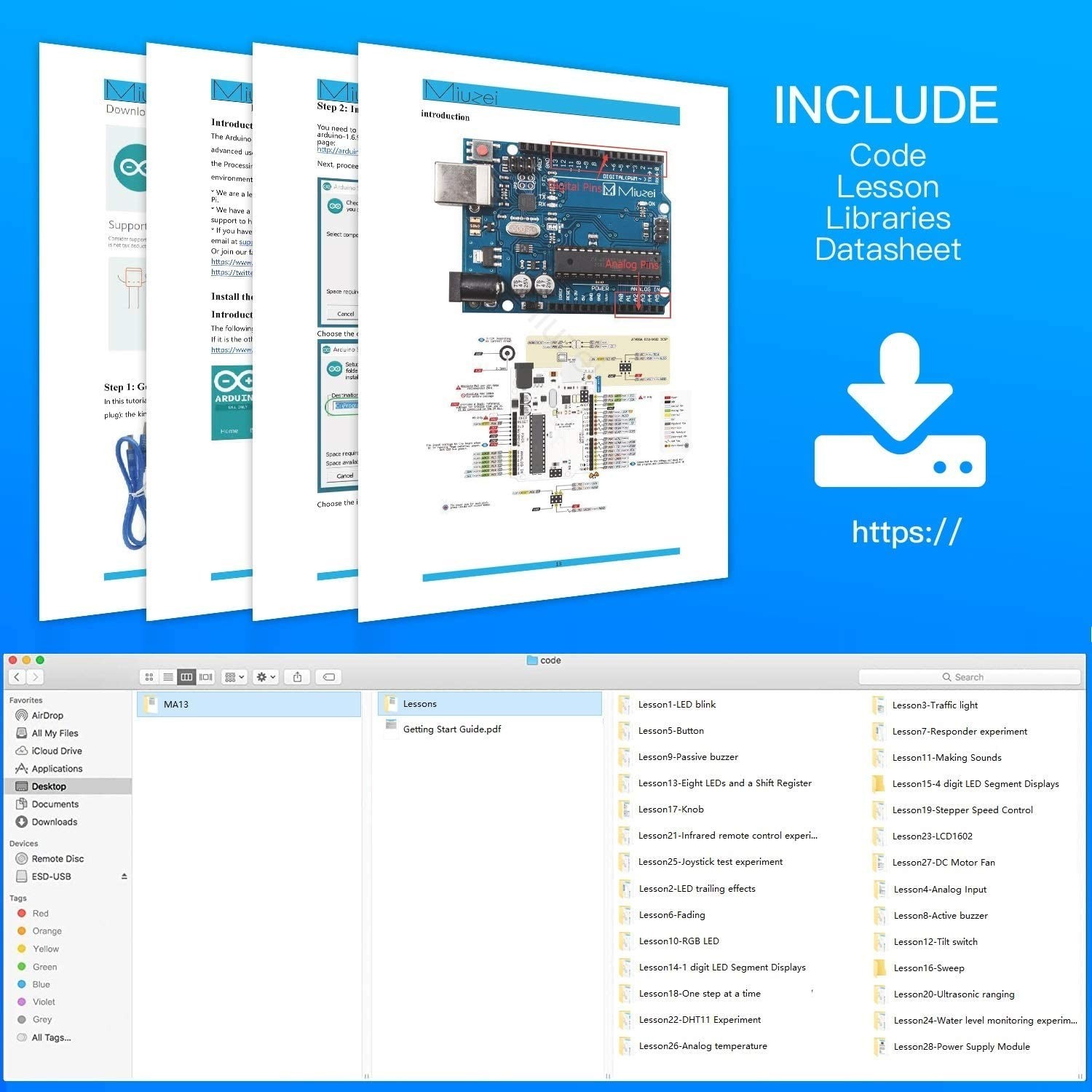 Miuzei Starter Kit Compatible with Arduino Projects with Microcontroller, LCD...