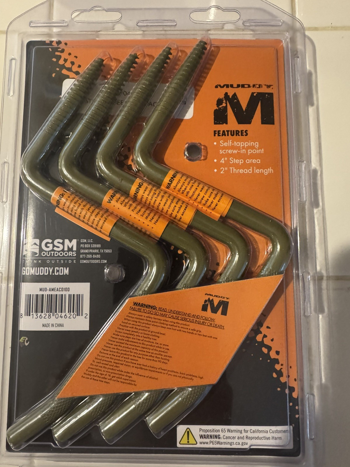 Tree Steps 8 Pack Heavy Duty Climbing Ladder Tool Self Tapping Easy Install New