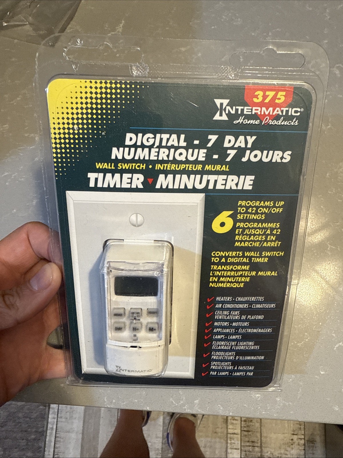 Intermatic SS7C70 Digital 7 days Wall Switch Timmer Digital 6 Daily Settings New