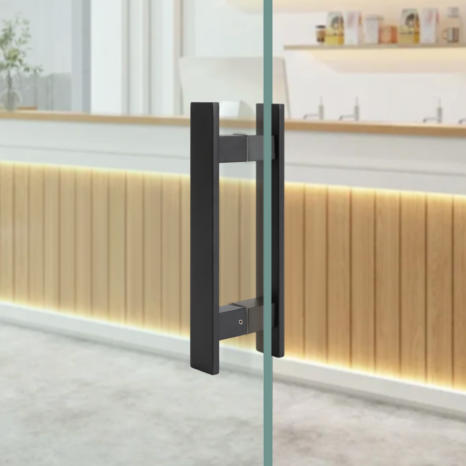 H-shaped Stainless Steel Sliding Door Handle Double Sided Push Pull Door Handle