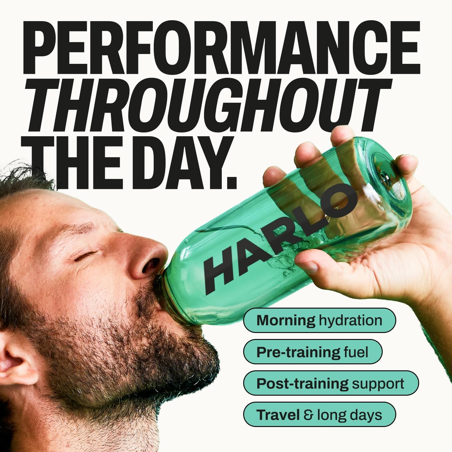 Harlo 3-in-1 Electrolytes Powder Collagen Creatine Raspberry 30 Serv BB 7/26