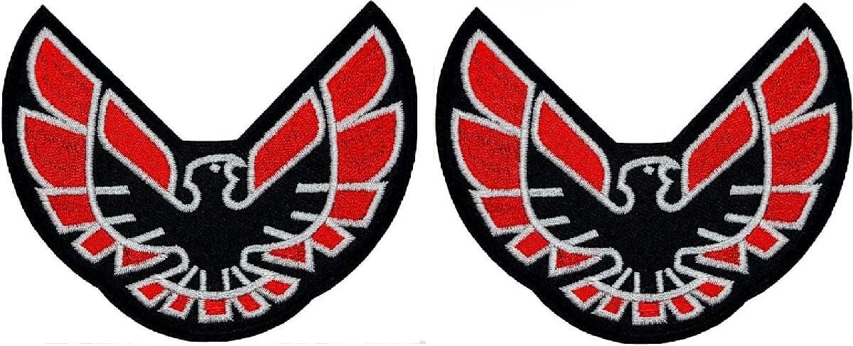 Firebird Pontiac Trans Am Bandit Racing Eagle PATCH  | 2PC IRON ON SEW 3.5"X3.0"