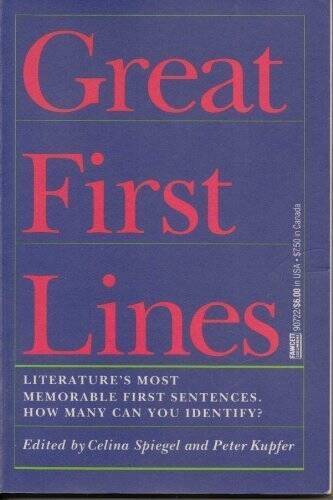 Great First Lines - Paperback By Spiegel, Celina - GOOD