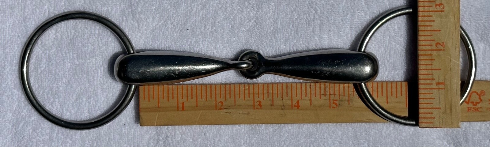 5.5" Hollow Mouth Loose Ring Snaffle Bit Stainless Steel EUC!+++