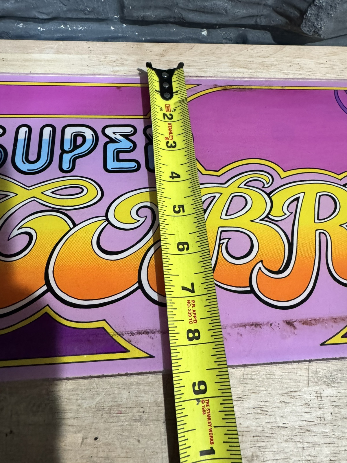 Original Super Cobra Stern Arcade Marquee