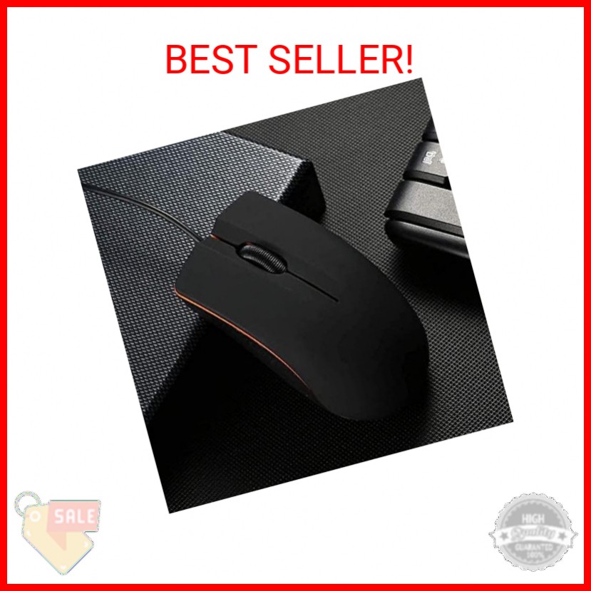 Ergonomic Wired Mouse - USB Computer Mouse for Right or Left Hand, Durable Click