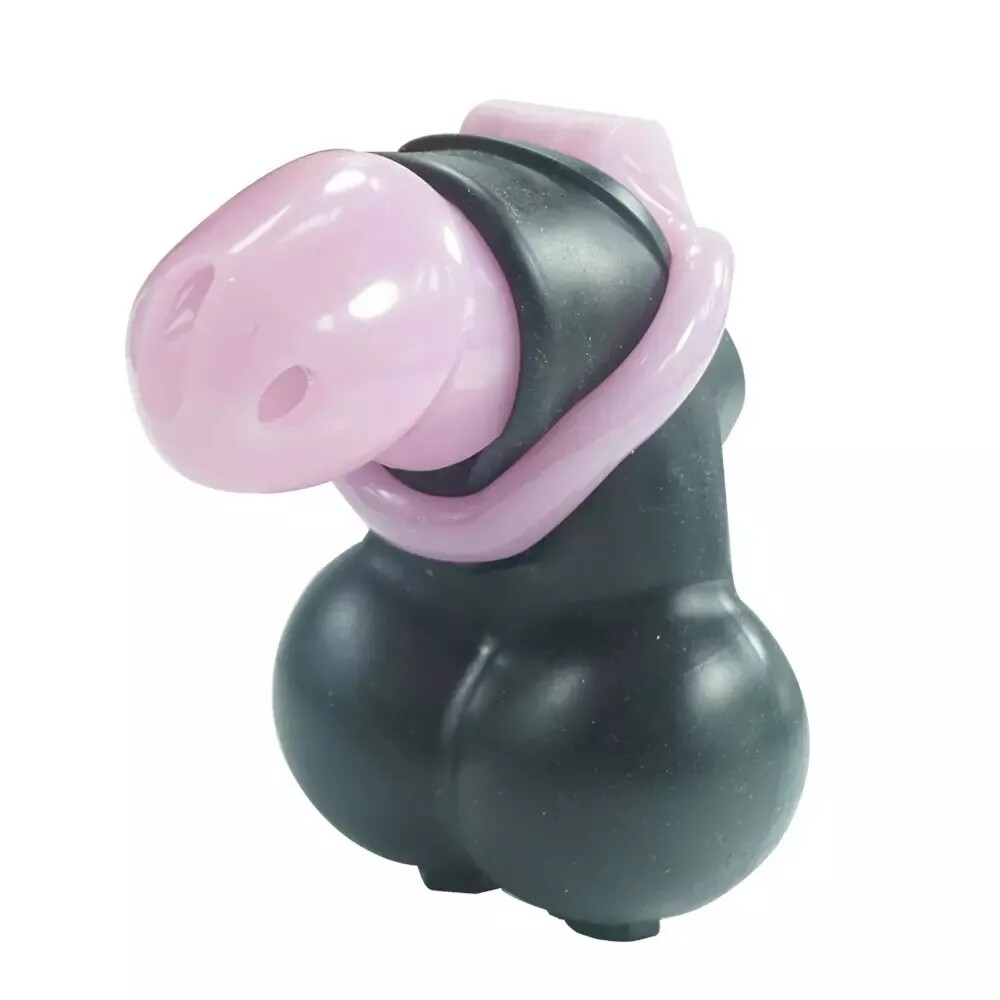 Male Scrotum Squeeze Ring Stretcher Penis Enhancer Delay Chastity Ball Cage BDSM
