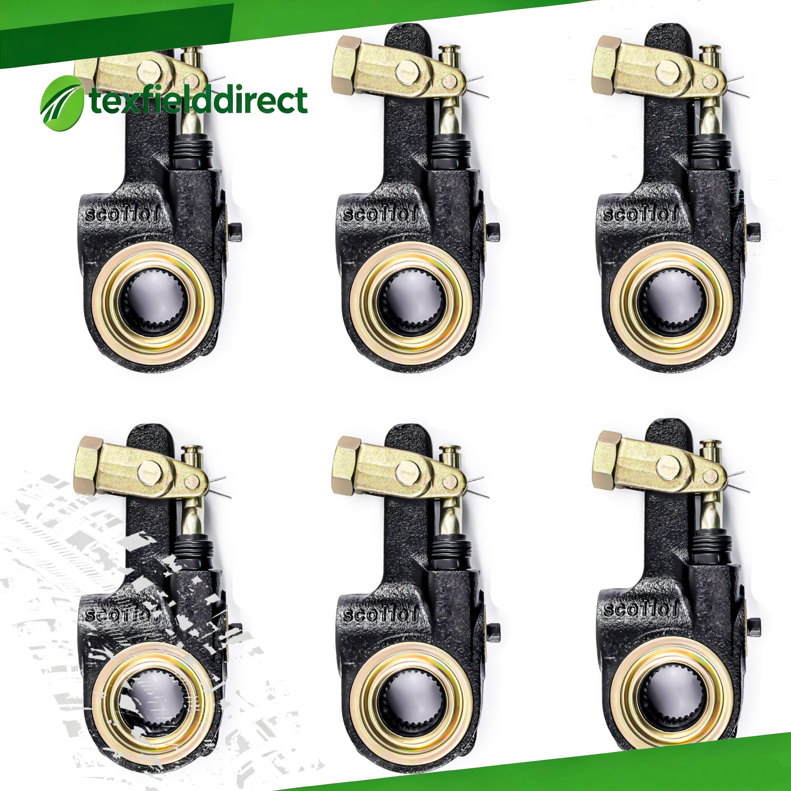 (Pack of 6) Automatic Slack Adjuster 28 Spline 5.5" Replace Meritor R801073