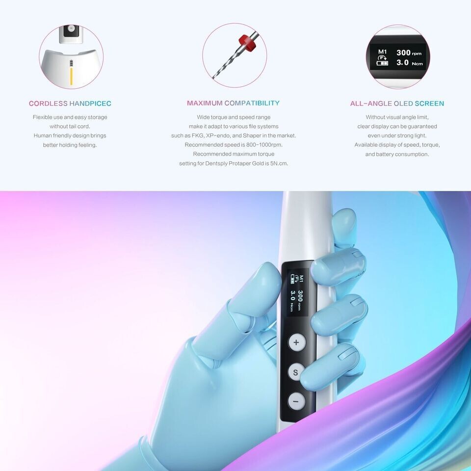 Woodpecker Dental Endo Motor Root Canal 1:1 Reciprocating Contra Angle Handpiece