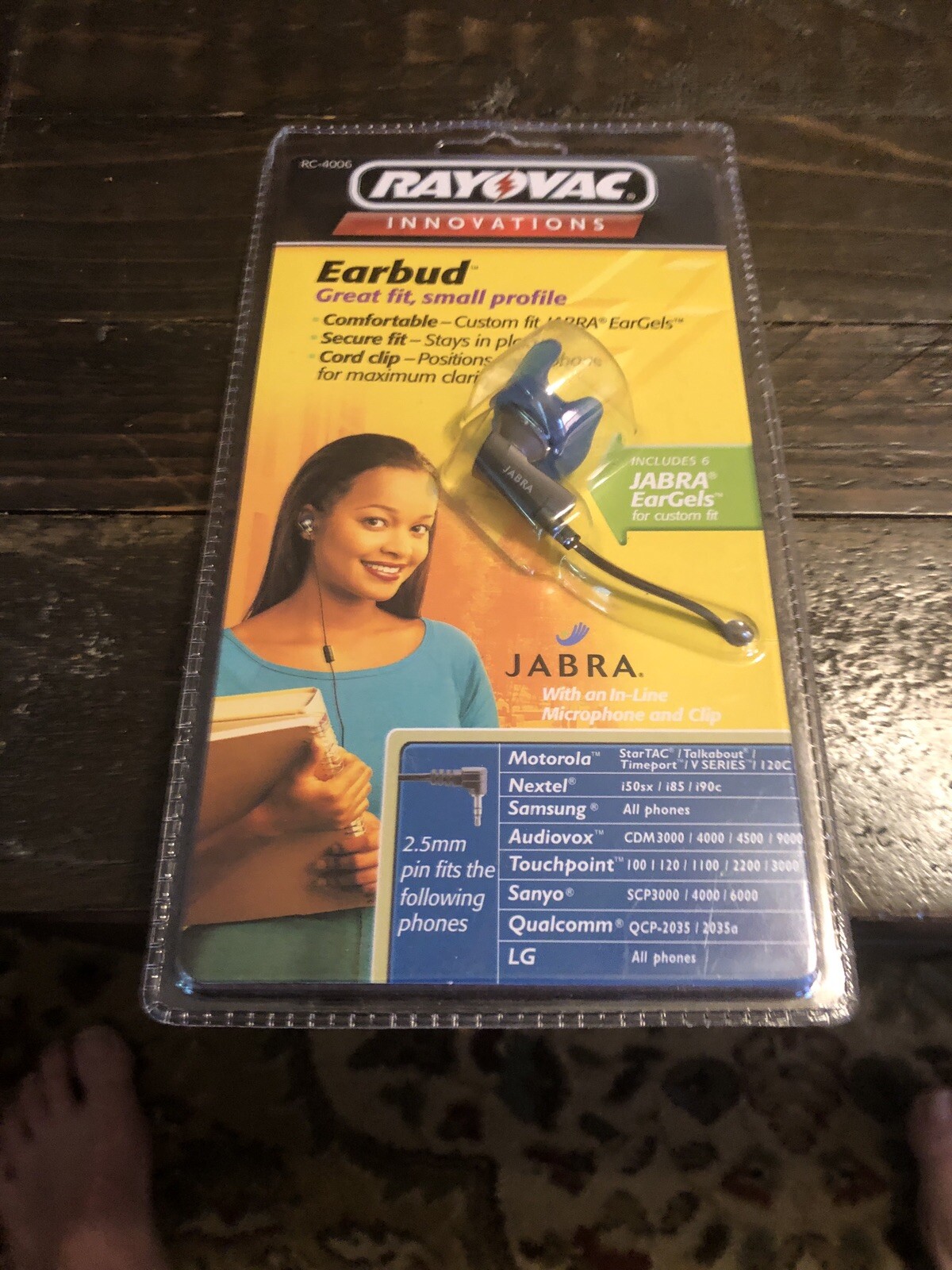 RAYOVAC  HANDSFREE  EARBUD and CORD MIC 🎙DRIVE SAFELY BRAND NEW RC-4006