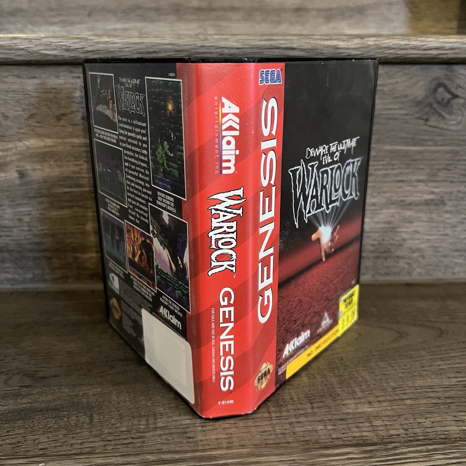 Warlock (Sega Genesis, 1994) Original Case & Cover Artwork ONLY