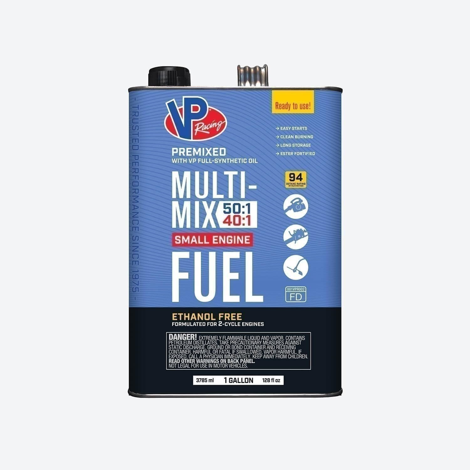 VP Racing Fuels 6811, Ready to Use, 40:1/50:1 Premixed 2-Cycle Small Engine...