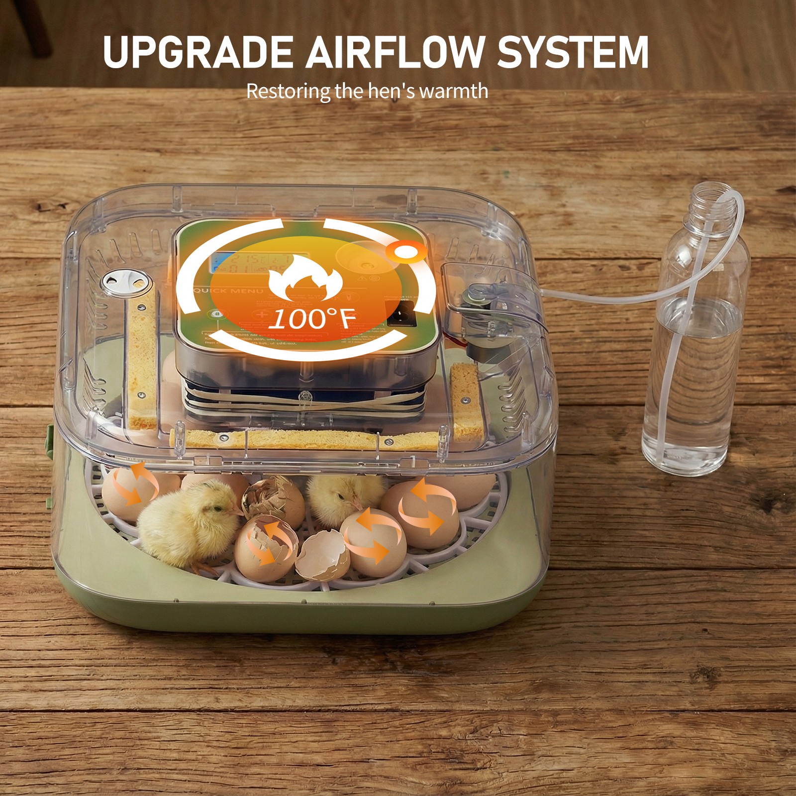 12 Egg Incubator with Automatic Egg Turning Egg Hatching Temp & Humidity Control