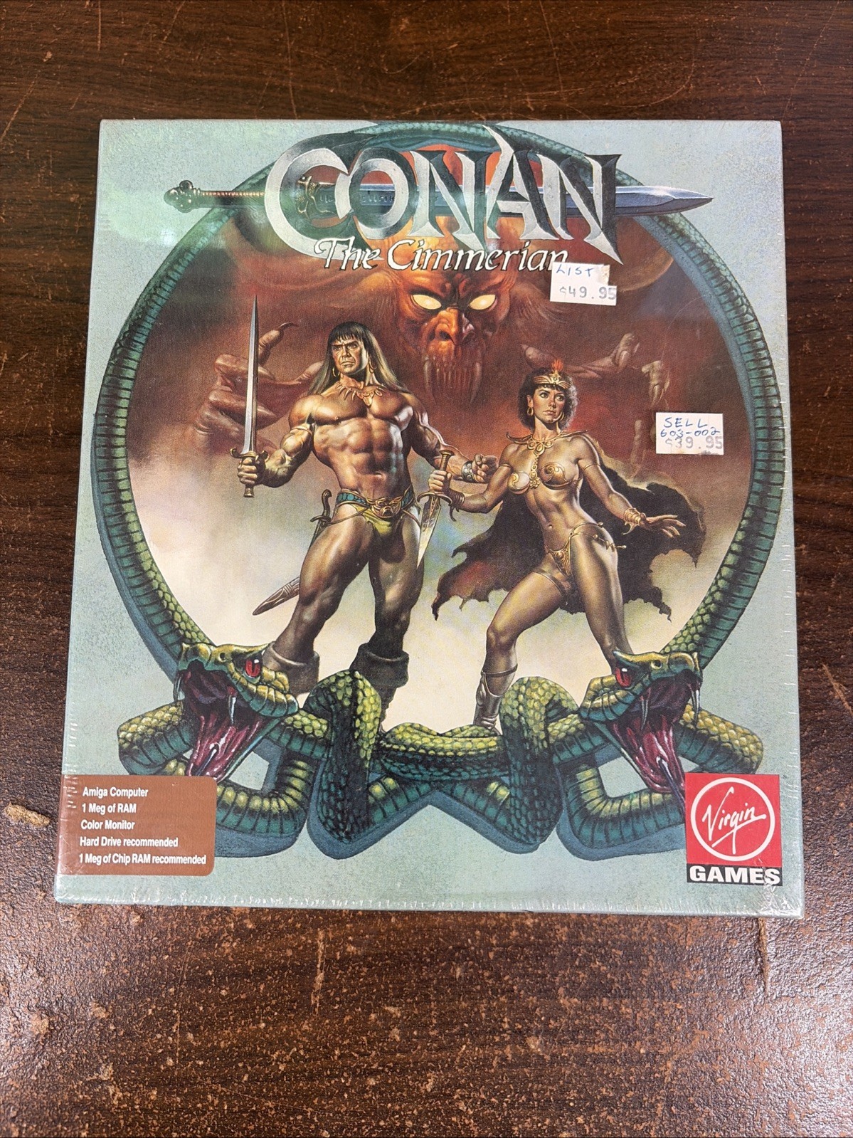 Conan The Cimmerian for Commodore Amiga, NEW FACTORY SEALED, Virgin Games