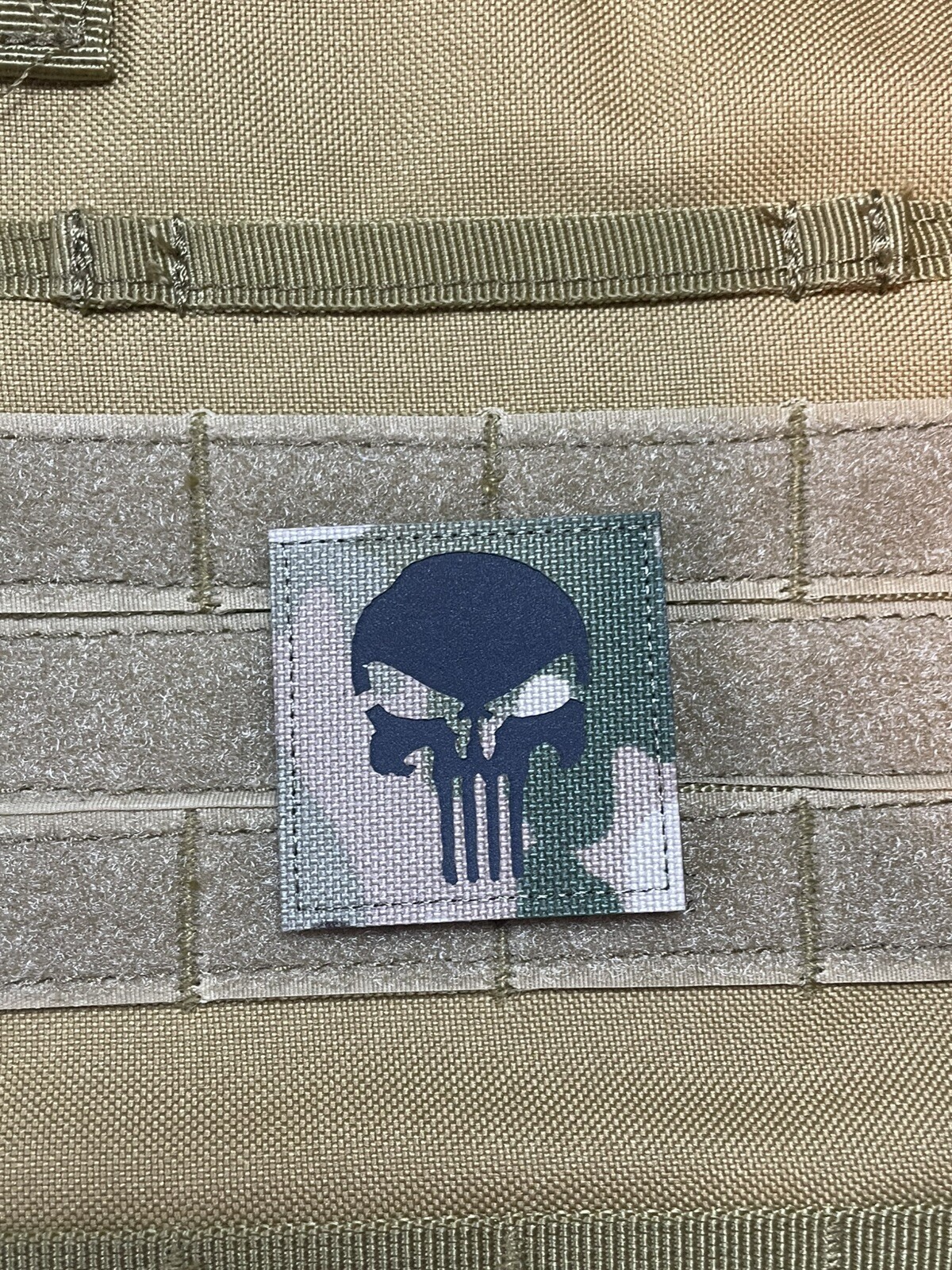 Punisher Skull infrared IR Multicam Patch tactical laser Hook Loop 2x2