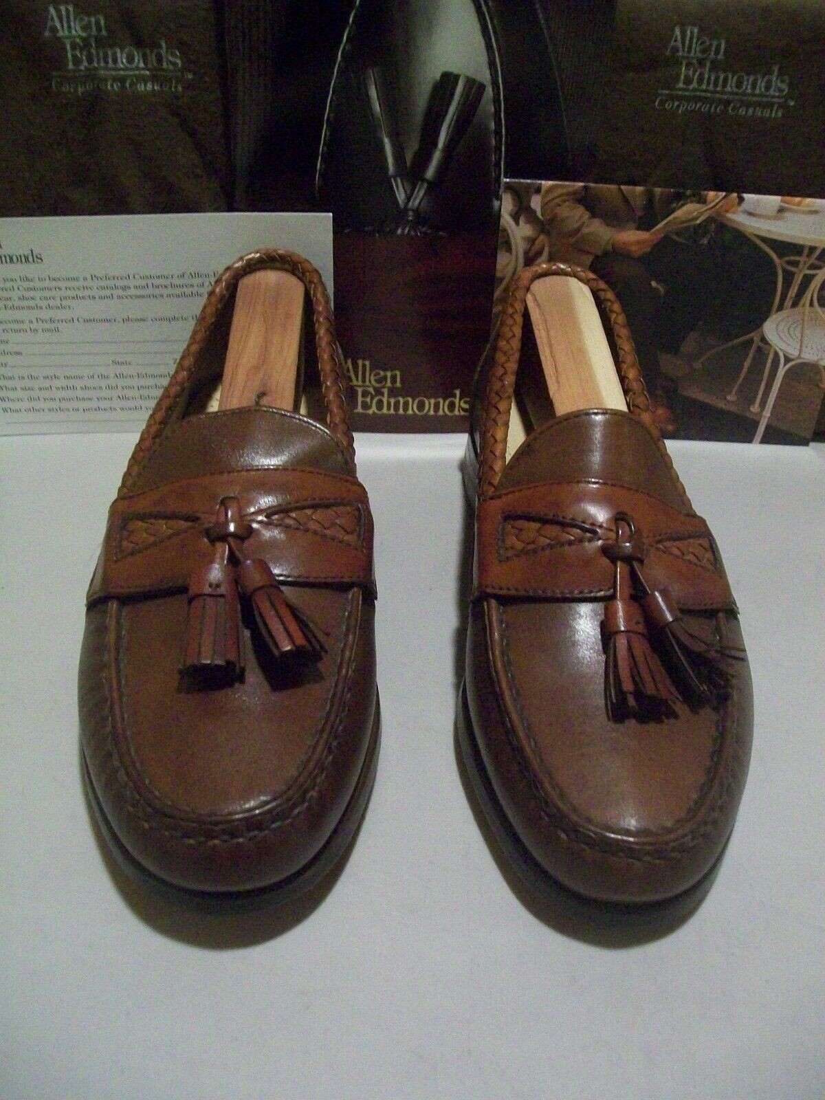 New 1st Quality Allen Edmonds Maxfield 7 D dr brown/mahogany