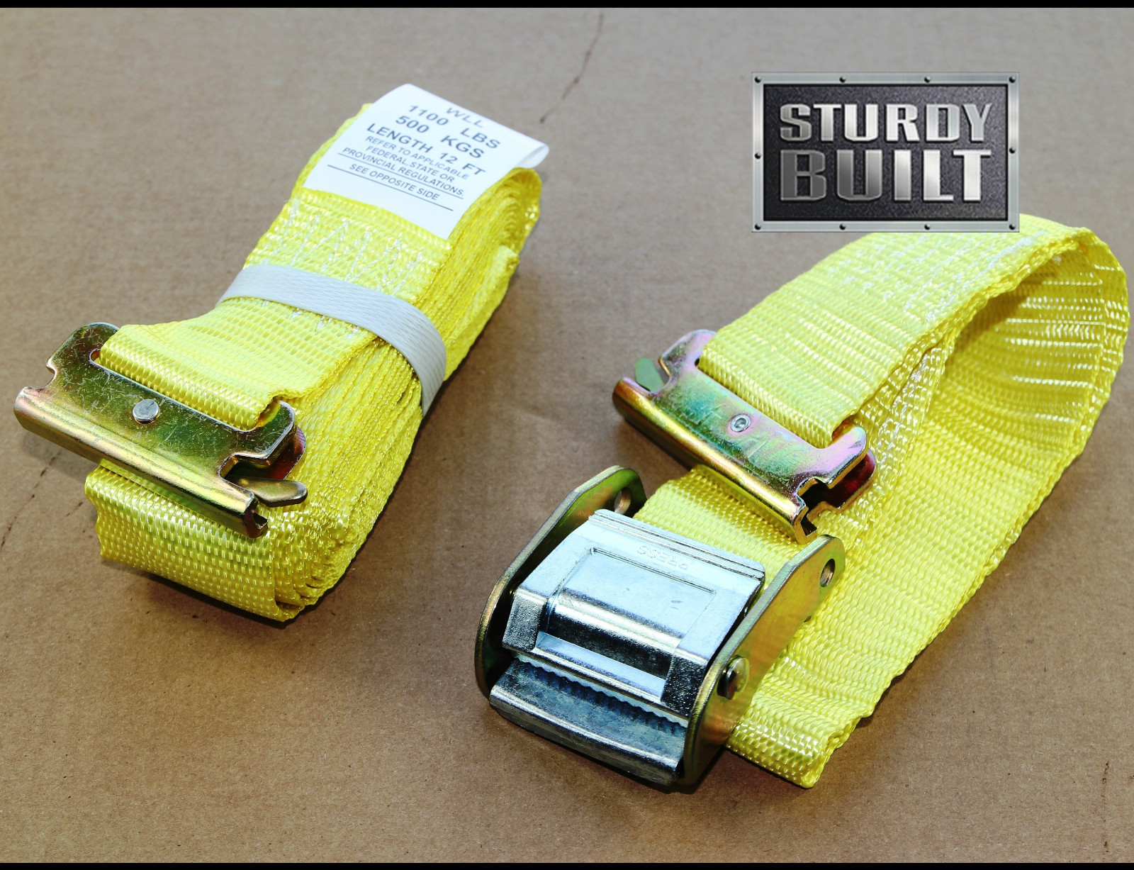 10x 12' E Track Cam Buckle Strap Truck Trailer Enclosed Cargo Van Tie Down Strap