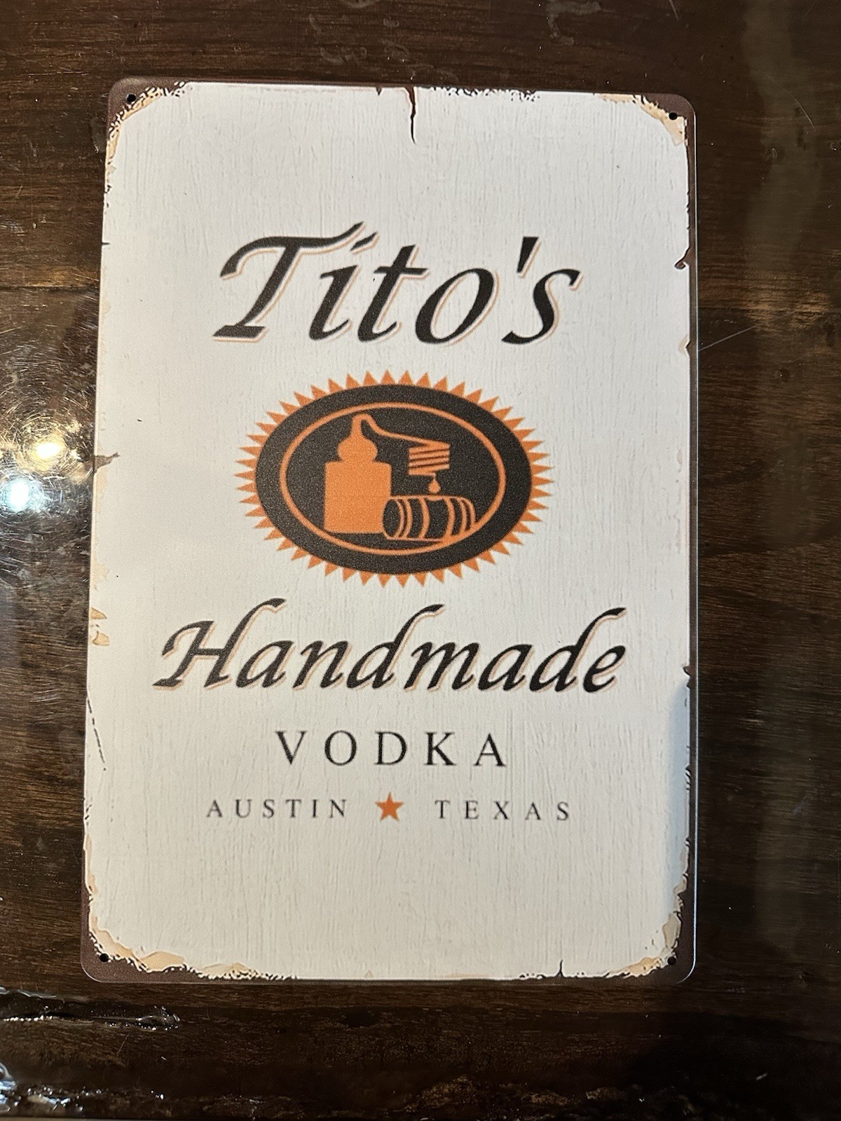 Tito's Handmade Vodka- Metal Sign for Bar/Man Cave/Garage/Game Room/Office