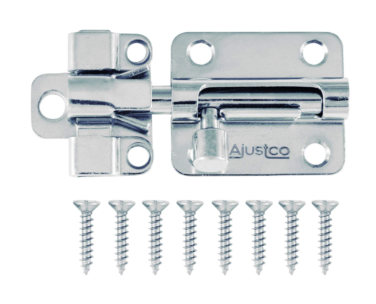 Ajustlock 203 Adjustable Zinc-Plated Steel Barrel Bolt Lock, 2.5", Set of 9 Piec