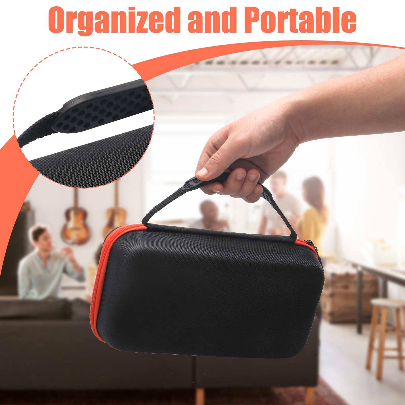 Coitak Wireless Microphone Case for JBL 2 Medium, Black