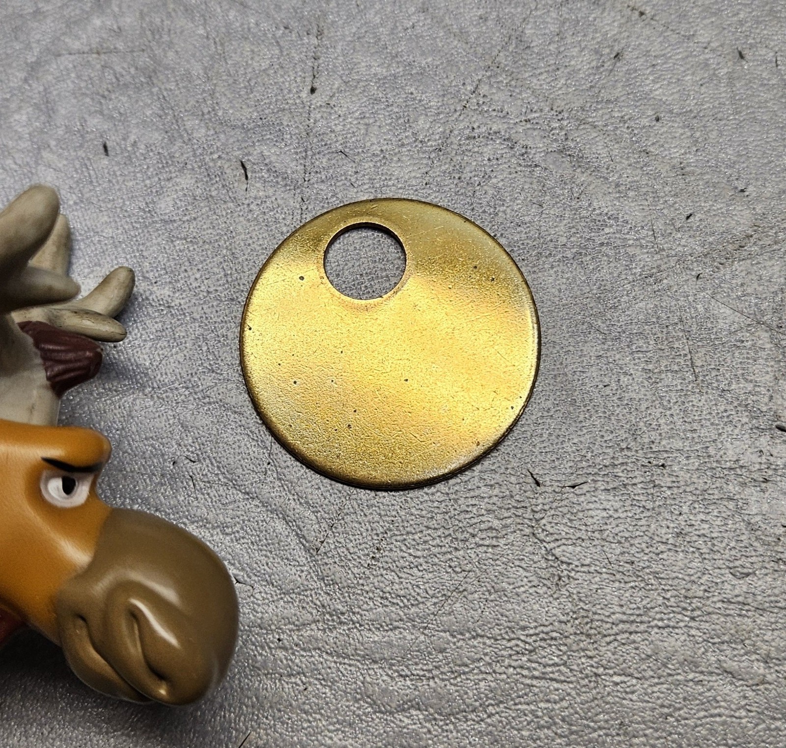 C.H Hanson 1094M Round Brass Tags 1-3/8" Diameter 3/8" Hole Lot of 62