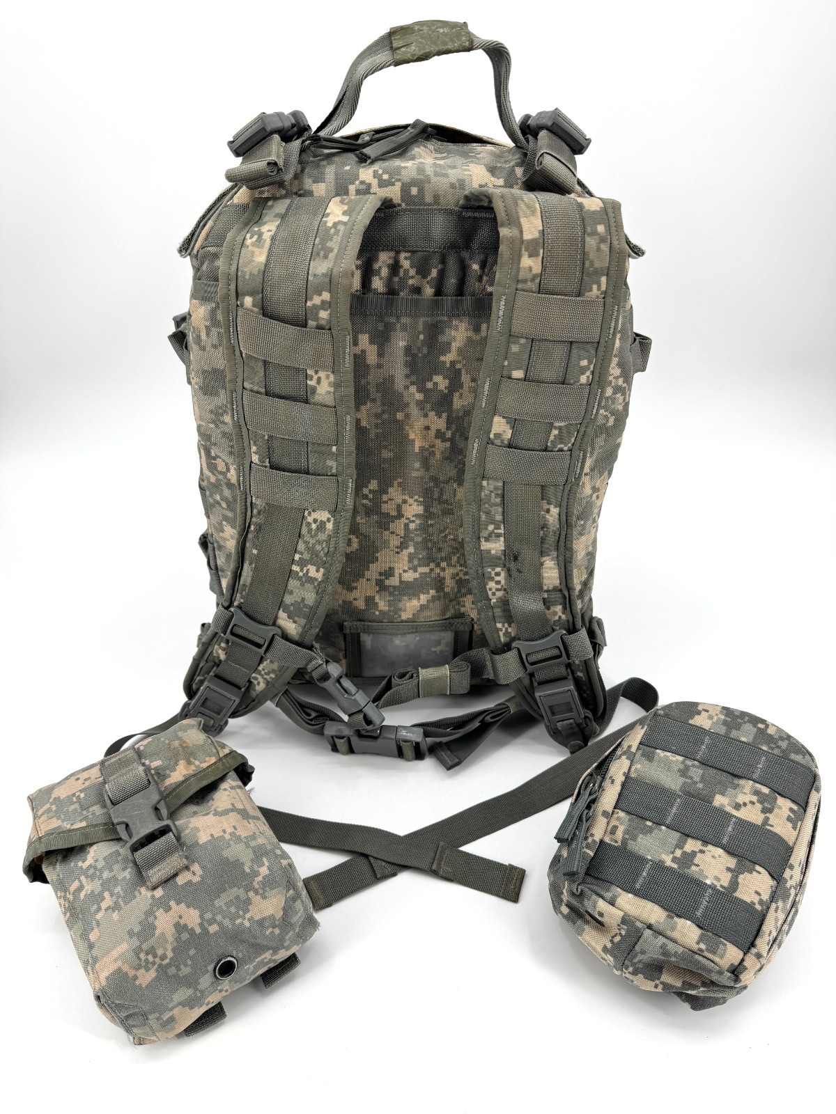 US Military MOLLE ACU 3 Day Assault Pack Backpack w/ IFAK and Leader Set Pouch