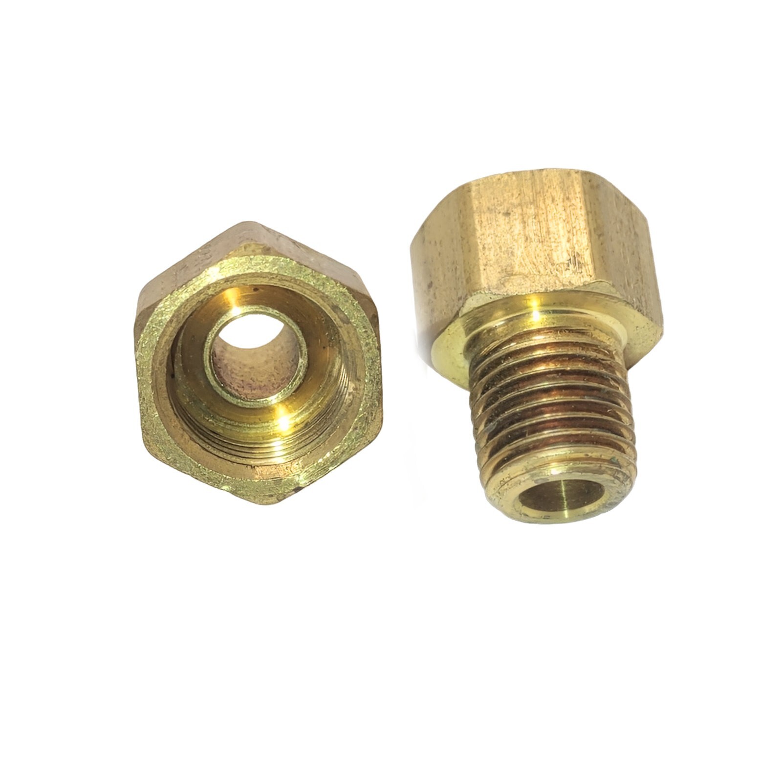 Cooler Line Fitting 1/4 ID x Flared 3/8 Common GM Transmission Case (2 pack )