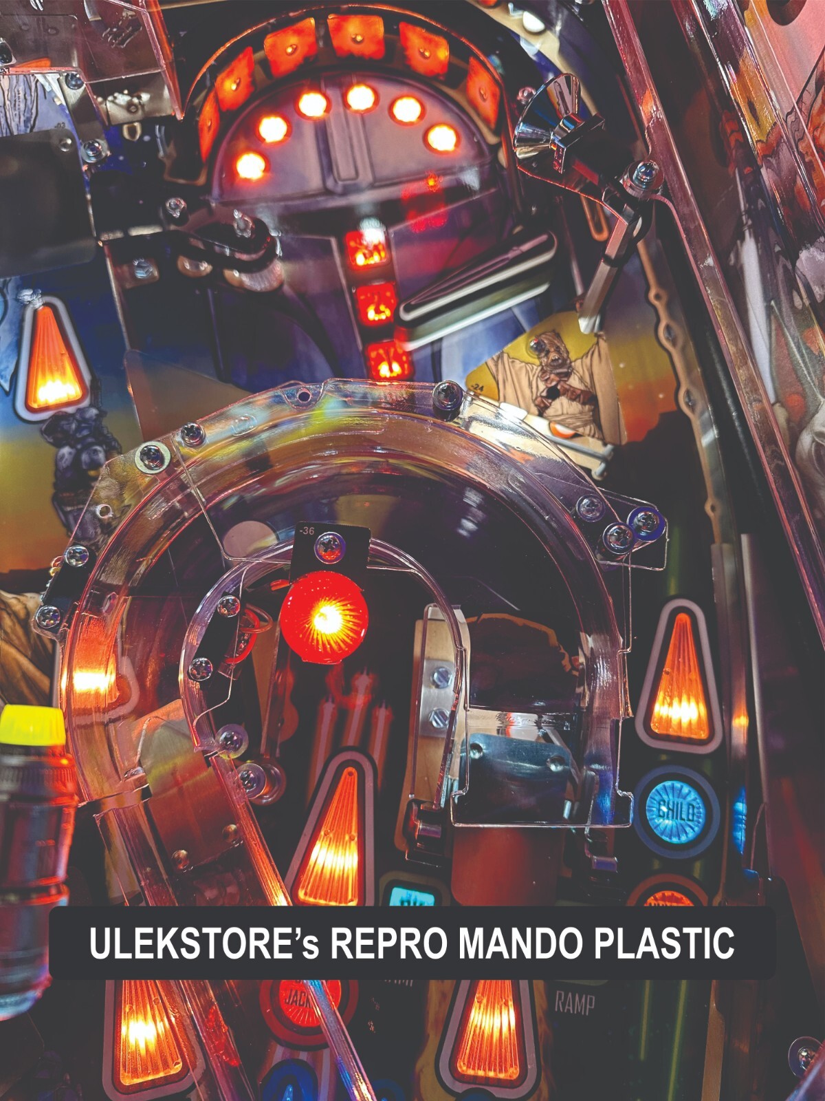 Right Ramp Reproduction Plastic for The Mandalorian Pinball (fits all models)