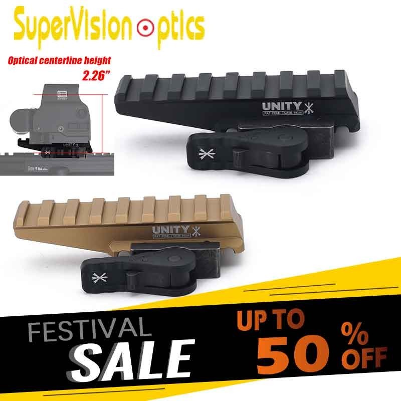 Lastest Unity Tactical FAST Optics Riser for EOTech EXPS FST-ORF Black FDE