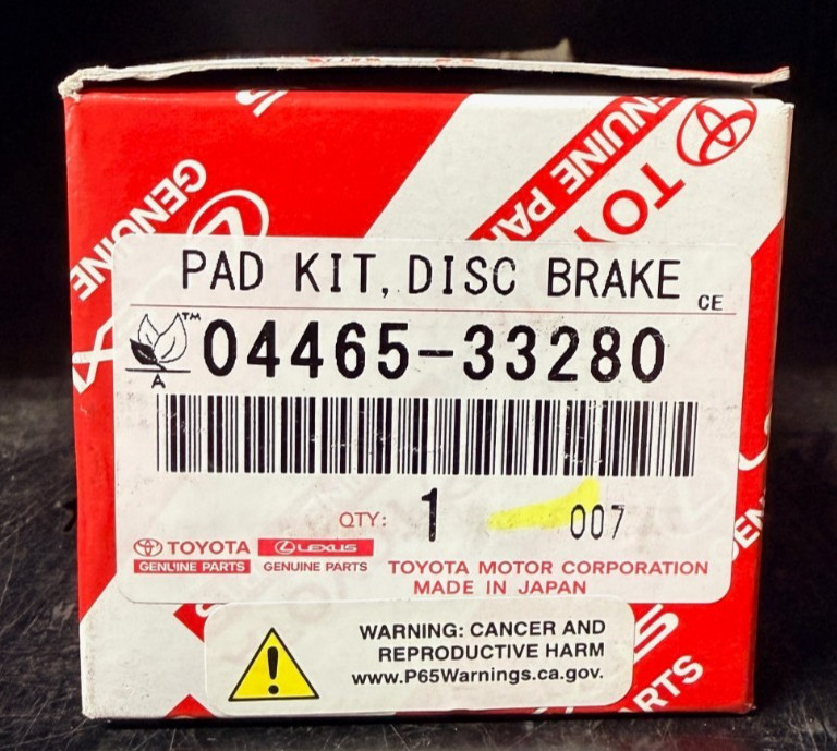 LEXUS/TOYOTA FRONT BRAKE PADS 04465-33280