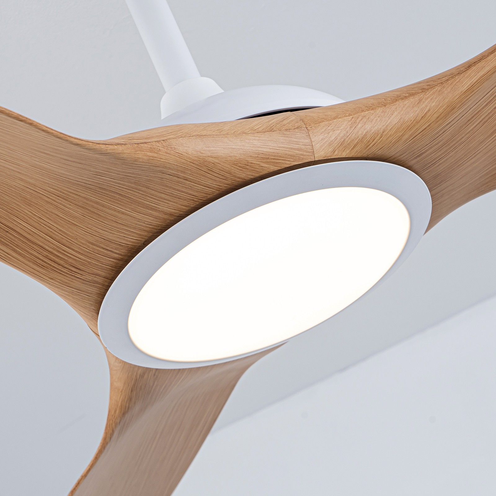 52 Inch ABS Blades Ceiling Fan With Light Kit ( LED Light Source),DC 6 Speed