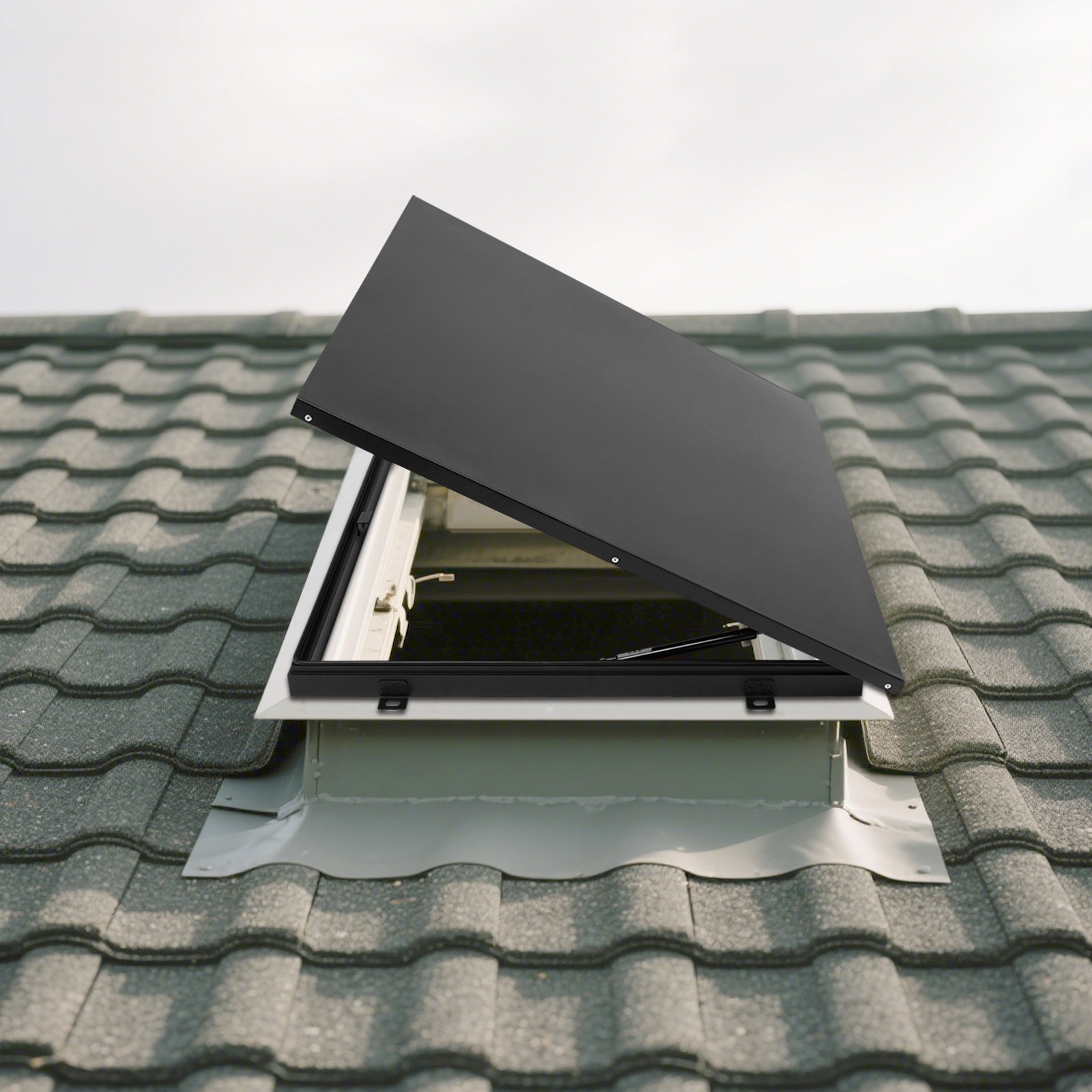 Modern Aluminum Alloy Roof Hatch Roof Security Door Roof Access Hatch Black