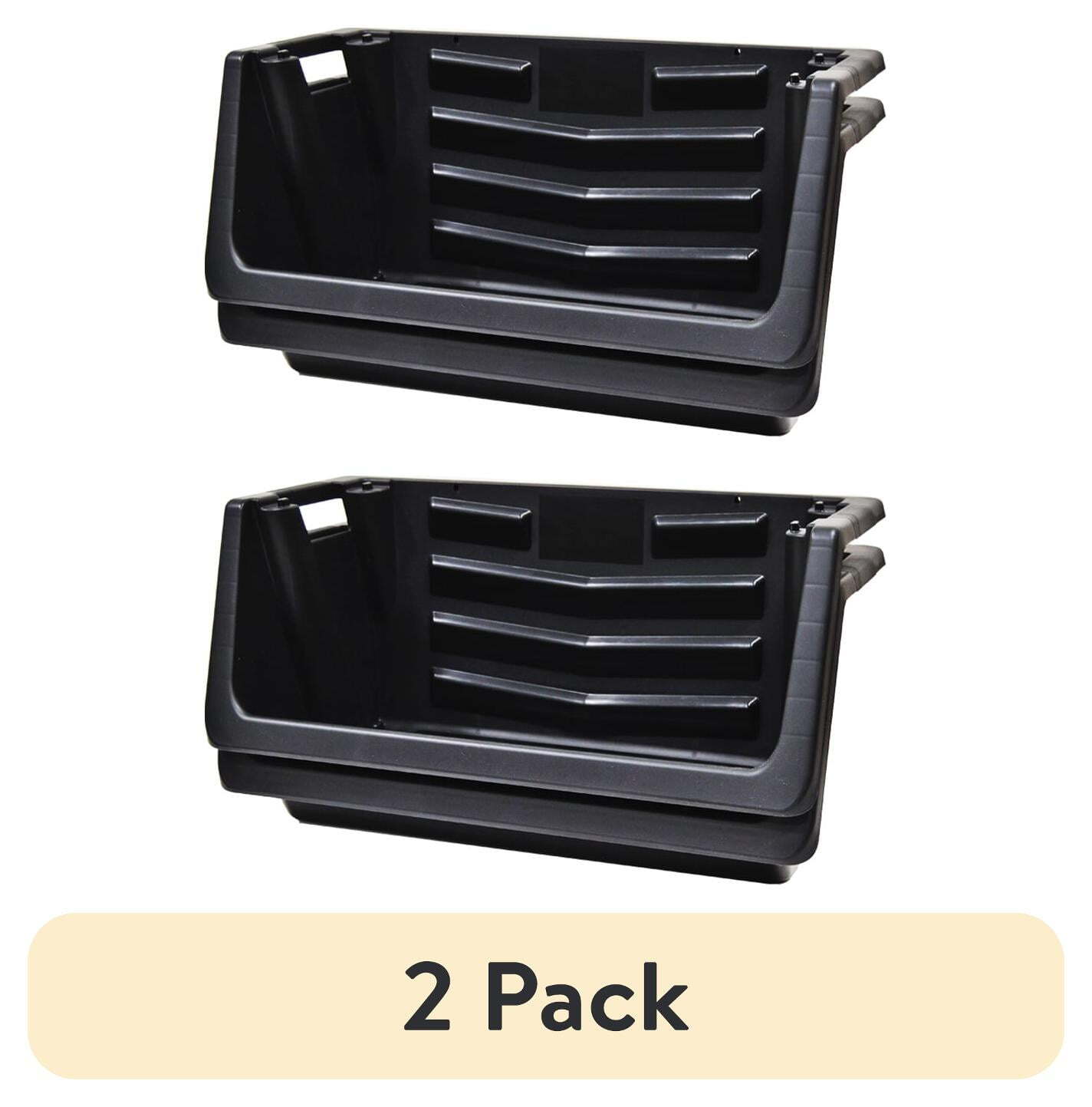 Heavy Duty Nesting Plastic Stack Bin, Black！