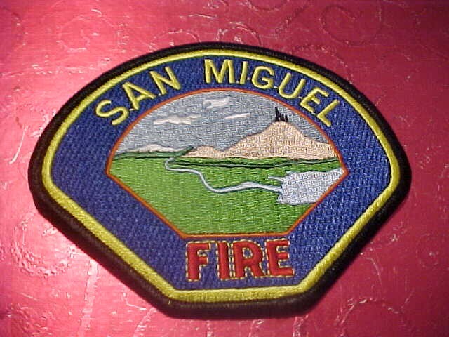 SAN MIGUEL CALIFORNIA FIRE DEPARTMENT PATCH SHOULDER SIZE UNUSED