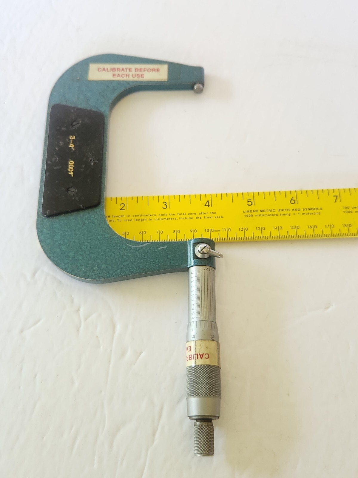 3 - 4 " Outside MICROMETER .0001 "
