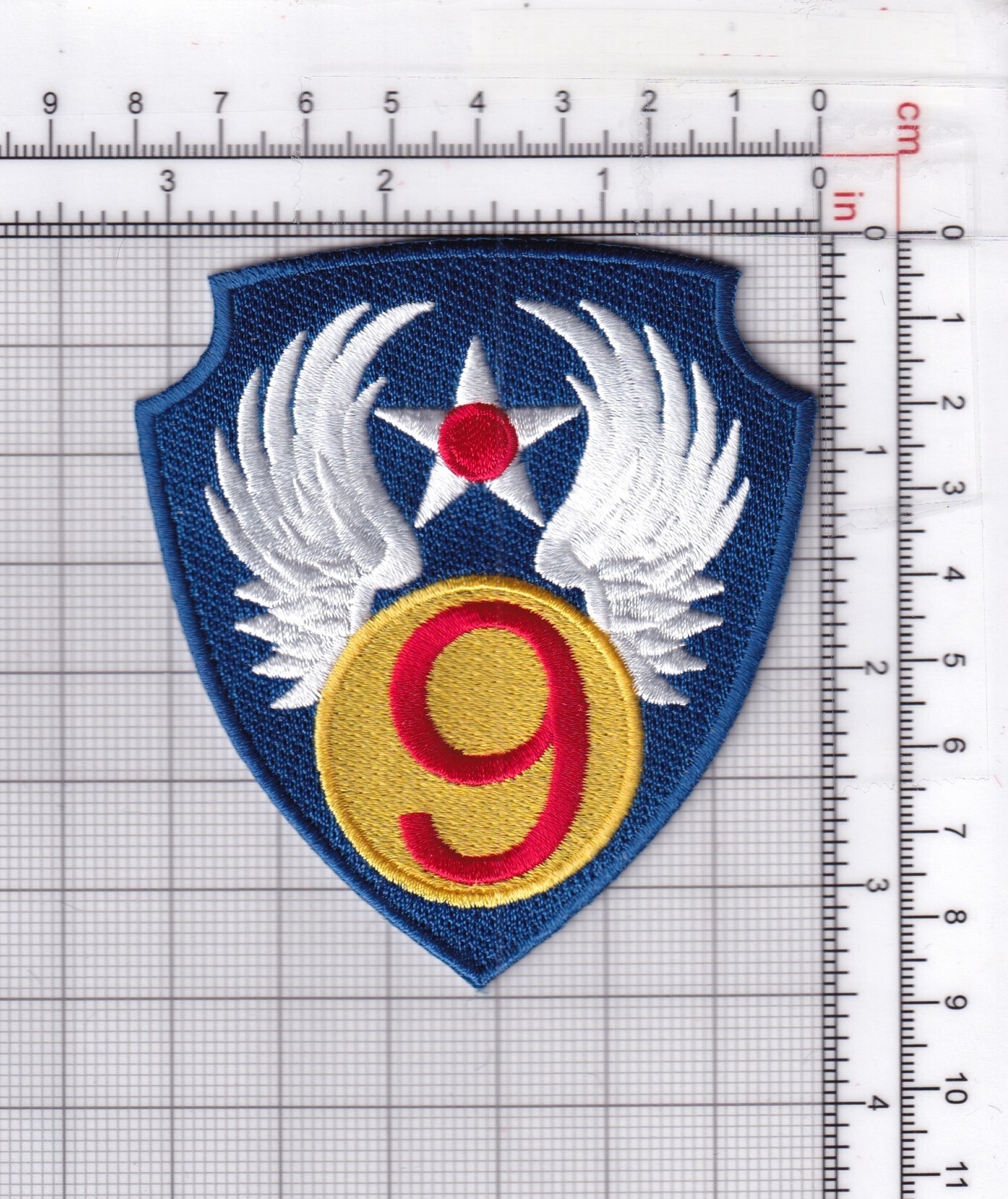 9th Air Force Patch – With Hook and Loop, 3.5"