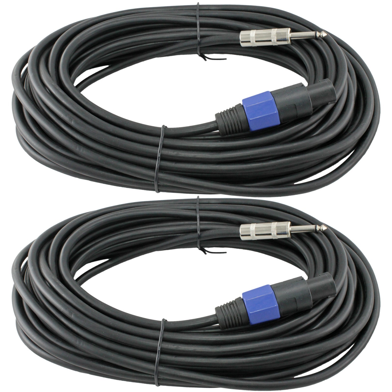 2x 50 FT foot feet speakon compatible to 1/4" speaker DJ PA pro audio 12ga Gauge