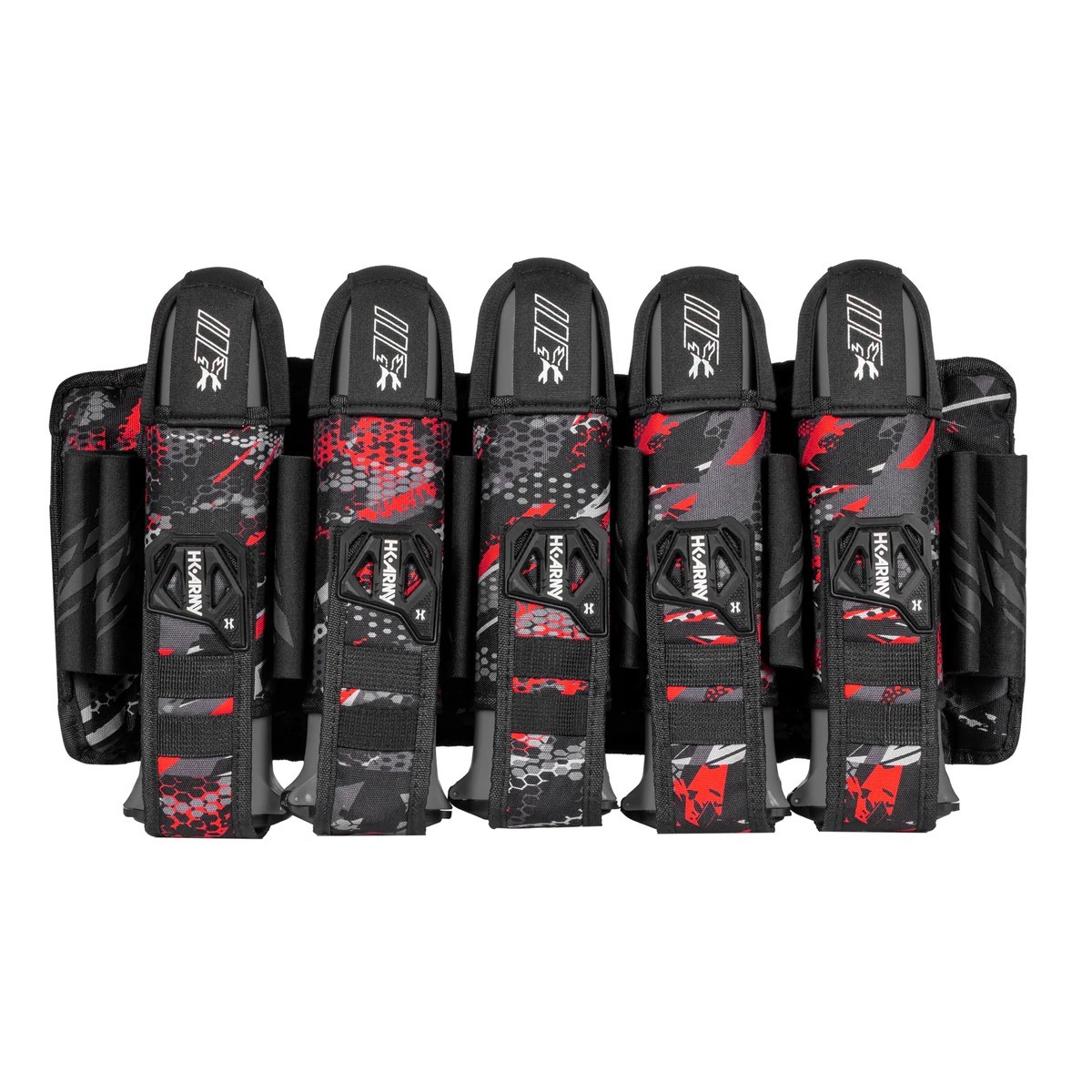 New HK Army Eject 5+4+4 Paintball Pod Harness / Pack - Scorch - Black/Red